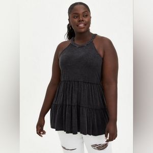 Super Soft High Neck Babydoll Tank